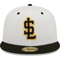 Casquette ajustée New Era Salt Lake Bees pour homme avec logo alternatif Authentic Collection 59FIFTY blanche