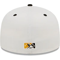 Men's New Era White Salt Lake Bees Alternate Logo Authentic Collection 59FIFTY Fitted Hat