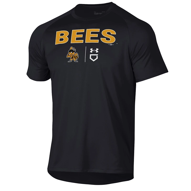 T-shirt technique Under Armour noir Salt Lake Bees pour homme