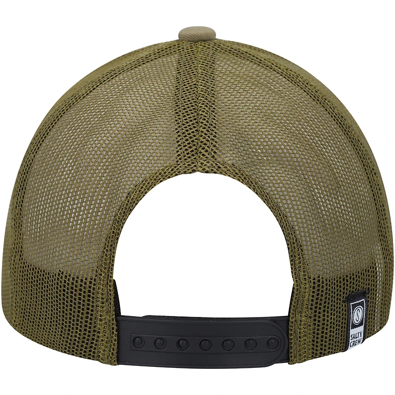 Casquette ajustable Olive Salty Crew Bigmouth Trucker pour hommes