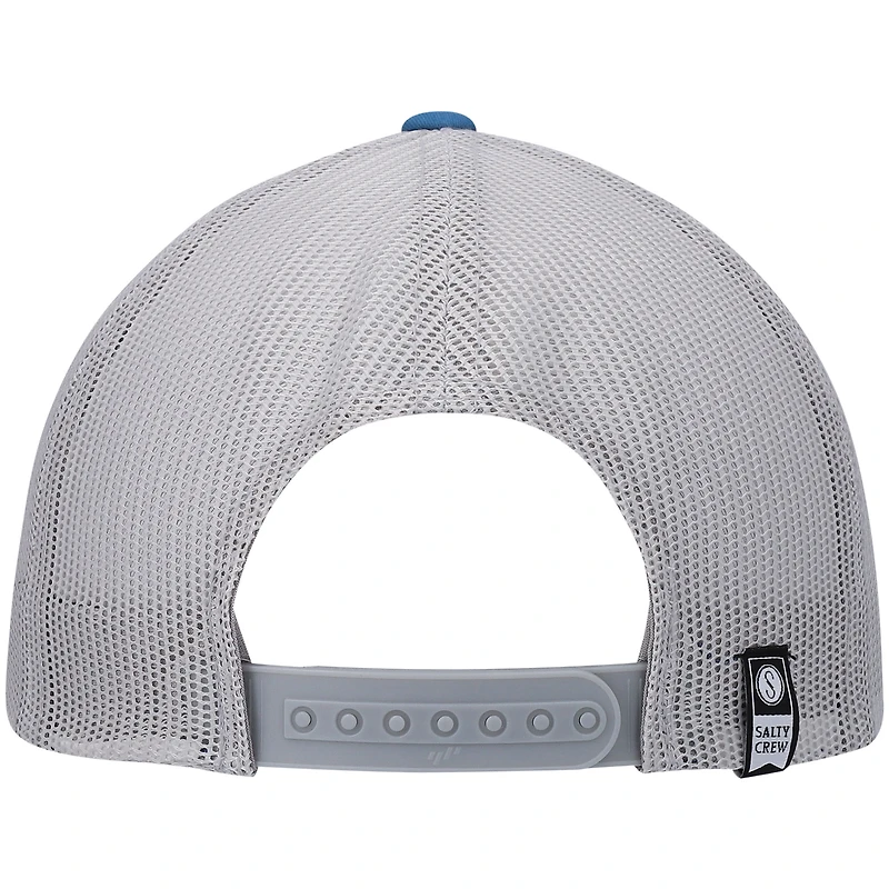Men's Salty Crew Blue/Gray Bottom Dweller Retro Trucker Snapback Hat
