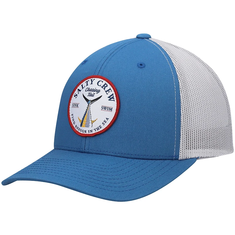 Men's Salty Crew Blue/Gray Bottom Dweller Retro Trucker Snapback Hat