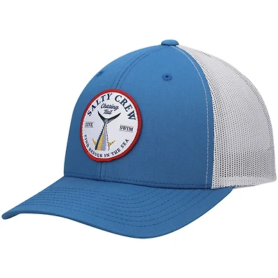 Men's Salty Crew Blue/Gray Bottom Dweller Retro Trucker Snapback Hat