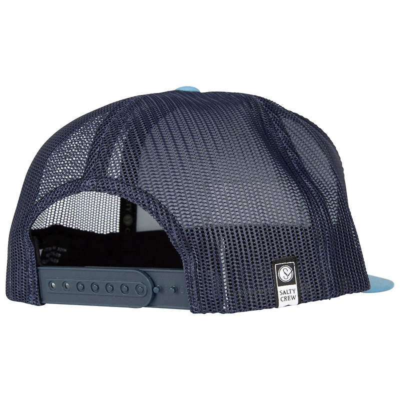 Men's Salty Crew Blue Alpha Twill Trucker Snapback Hat