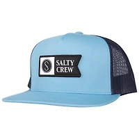 Men's Salty Crew Blue Alpha Twill Trucker Snapback Hat