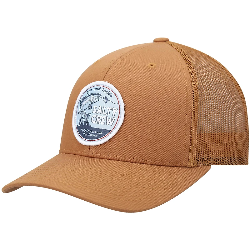 Men's Salty Crew Burnt Orange Fly Guy Retro Trucker Snapback Hat