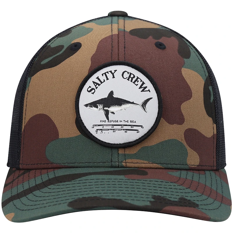 Casquette Salty Crew Camo/Black Bruce Retro Trucker Snapback pour homme