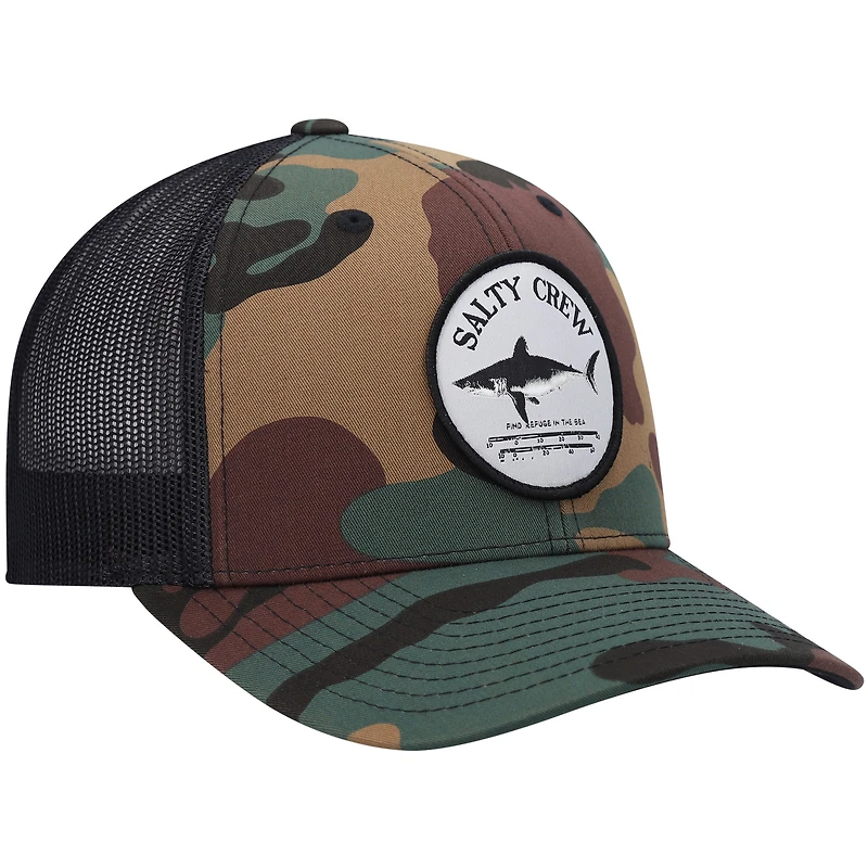 Casquette Salty Crew Camo/Black Bruce Retro Trucker Snapback pour homme