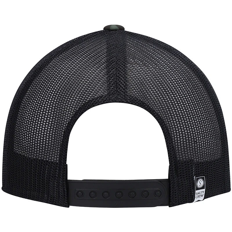 Casquette Salty Crew Camo/Black Bruce Retro Trucker Snapback pour homme