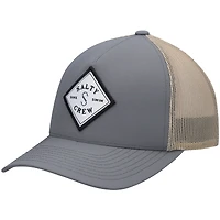 Men's Salty Crew Charcoal/Tan Sealine Retro Trucker Snapback Hat