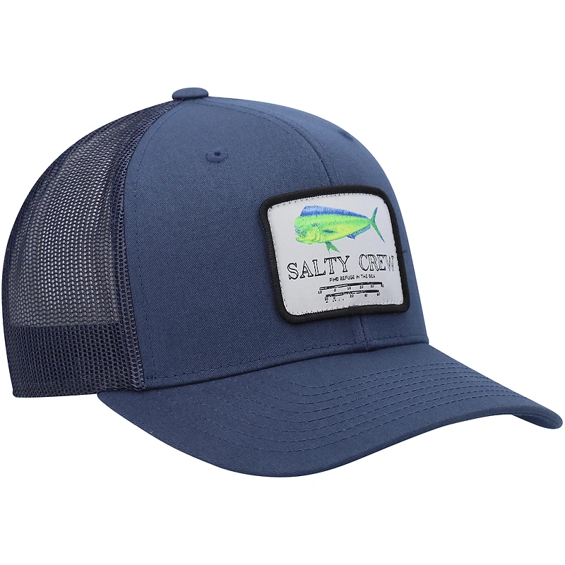 Casquette Salty Crew Navy Mahi Mount Retro Trucker réglable pour homme