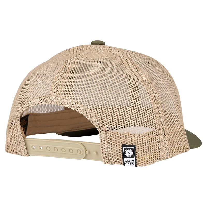 Casquette ajustable de camionneur rétro Salty Crew Olive Toads pour hommes