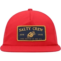 Men's Salty Crew Red Fish Head Snapback Hat