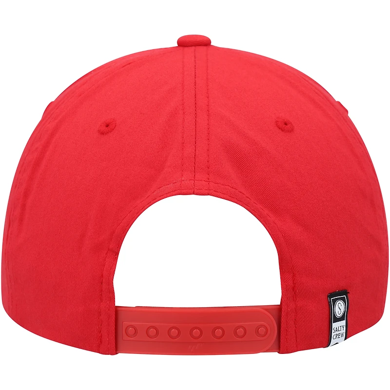 Men's Salty Crew Red Fish Head Snapback Hat