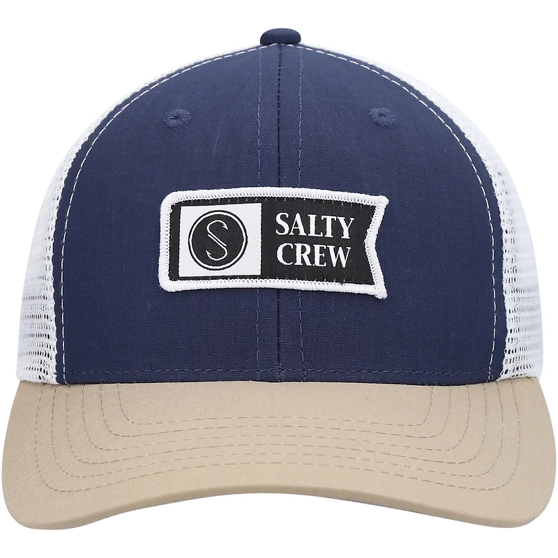 Casquette Snapback de camionneur rétro Pinnacle Salty Crew pour jeunes, bleu marine/bronze