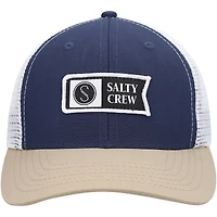 Casquette Snapback de camionneur rétro Pinnacle Salty Crew pour jeunes, bleu marine/bronze