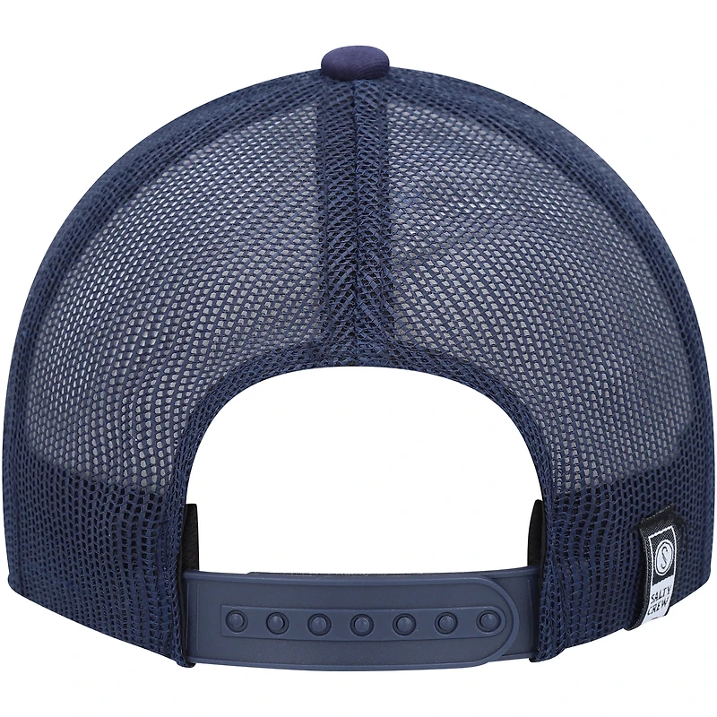 Youth Salty Crew Navy Pinnacle Retro Trucker Snapback Hat