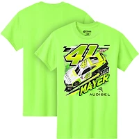 T-shirt homme vert fluo de l'équipe Haas Factory, Sam Mayer, Audibel