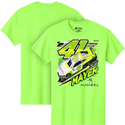 Men's Haas Factory Team  Neon Green Sam Mayer Audibel Car T-Shirt