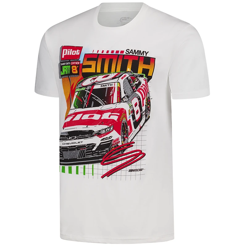 T-shirt homme classique blanc Sammy Smith Pilot Sign 2-Spot