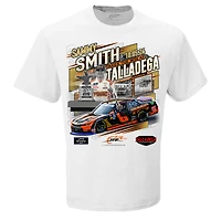 Men's JR Motorsports Official Team Apparel White Sammy Smith 2024 Xfinity Series United Rentals 250 Race Win T-Shirt