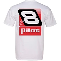 T-shirt officiel de l'équipe JR Motorsports pour homme, blanc, avec le pilote Sammy Smith n° 8