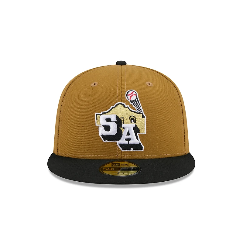Casquette ajustée 59FIFTY New Era Gold San Antonio Missions Theme Nights pour homme