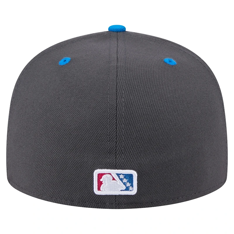 Casquette ajustée San Antonio Missions New Era pour hommes, gris/bleu, Copa de la Diversión 59FIFTY