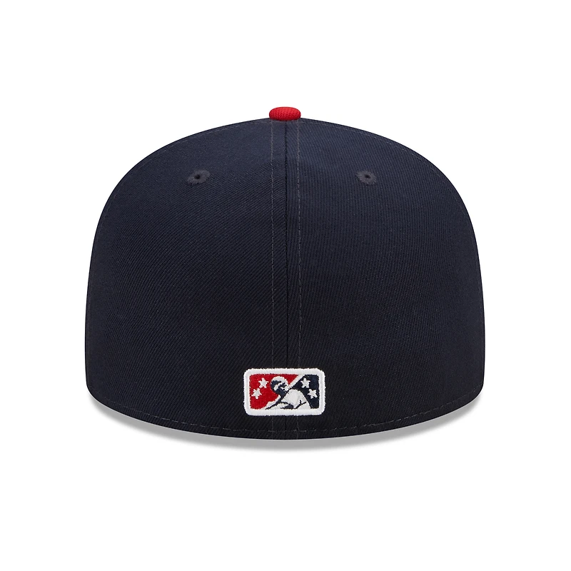 Casquette ajustée 59FIFTY San Antonio Missions Marvel x Minor League New Era pour homme, bleu marine/rouge