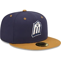 Casquette ajustée New Era 59FIFTY pour homme, bleu marine, collection authentique des San Antonio Missions.