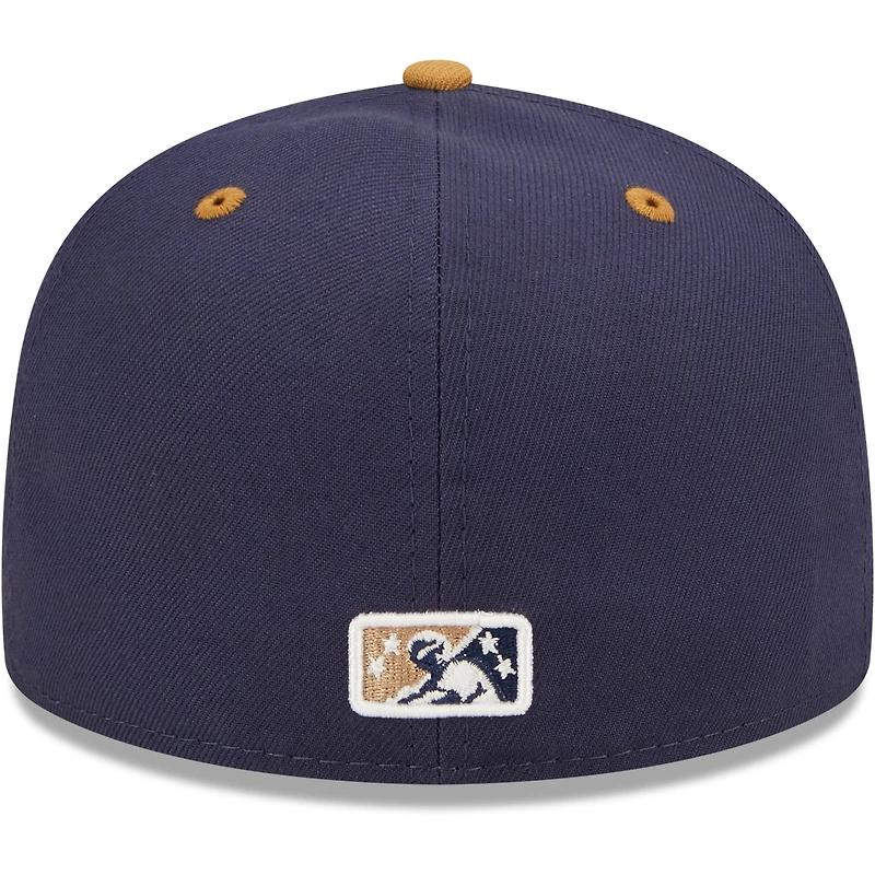 Casquette ajustée New Era 59FIFTY pour homme, bleu marine, collection authentique des San Antonio Missions.