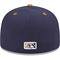 Casquette ajustée New Era 59FIFTY pour homme, bleu marine, collection authentique des San Antonio Missions.