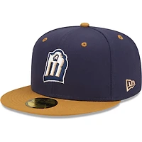 Casquette ajustée New Era 59FIFTY pour homme, bleu marine, collection authentique des San Antonio Missions.