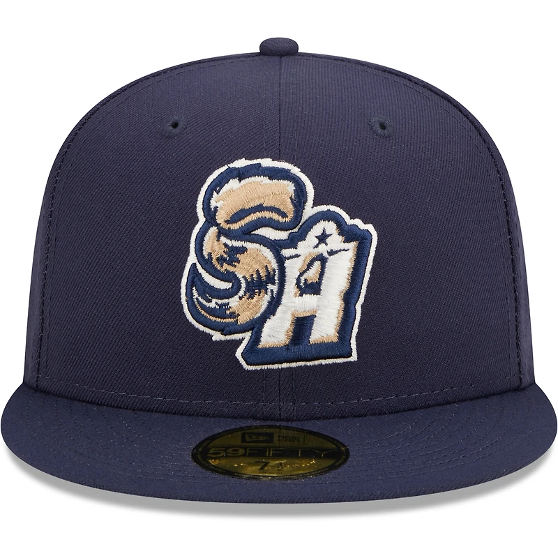 Men's New Era Navy San Antonio Missions Authentic Collection Team Home 59FIFTY Fitted Hat