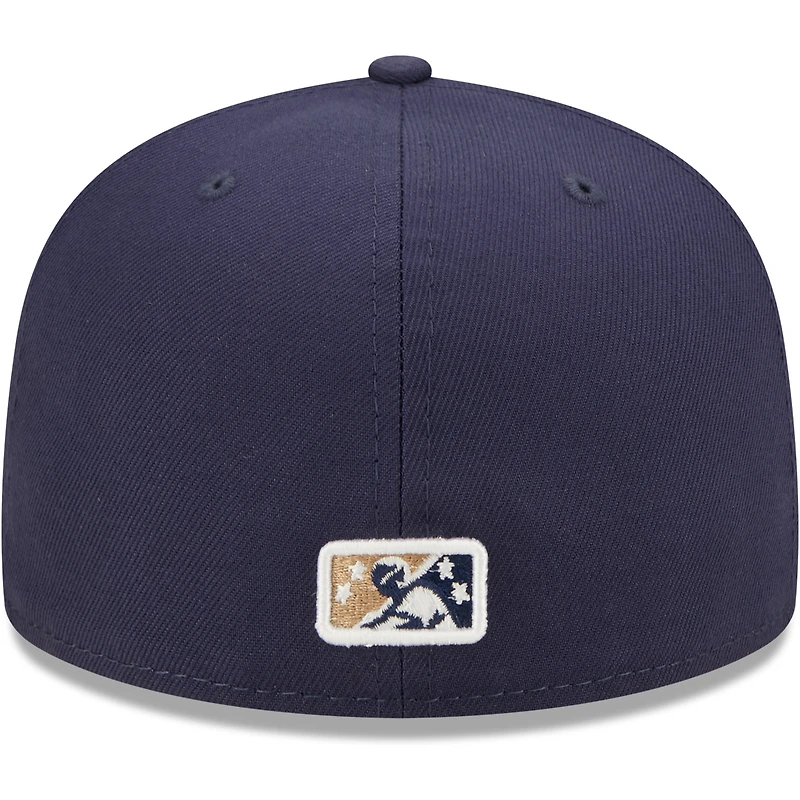 Casquette ajustée 59FIFTY pour homme San Antonio Missions Authentic Collection Team Home New Era bleu marine