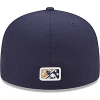 Casquette ajustée 59FIFTY pour homme San Antonio Missions Authentic Collection Team Home New Era bleu marine