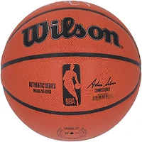 Ballon de basket-ball d'intérieur/extérieur Wilson Authentic Series signé par David Robinson et Victor Wembanyama des San Antonio Spurs
