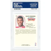 Carte de recrue David Robinson, San Antonio Spurs, saison 1989-90, NBA Hoops, n° 138, authentifiée PSA 10