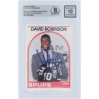 David Robinson San Antonio Spurs Autographed 1989-90 Hoops Series 1 #138 Beckett Fanatics Witnessed Authenticated 10 Rookie Card