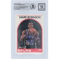 David Robinson San Antonio Spurs Autographed 1989-90 Hoops Series 1 #310 Beckett Fanatics Witnessed Authenticated 10 Rookie Card