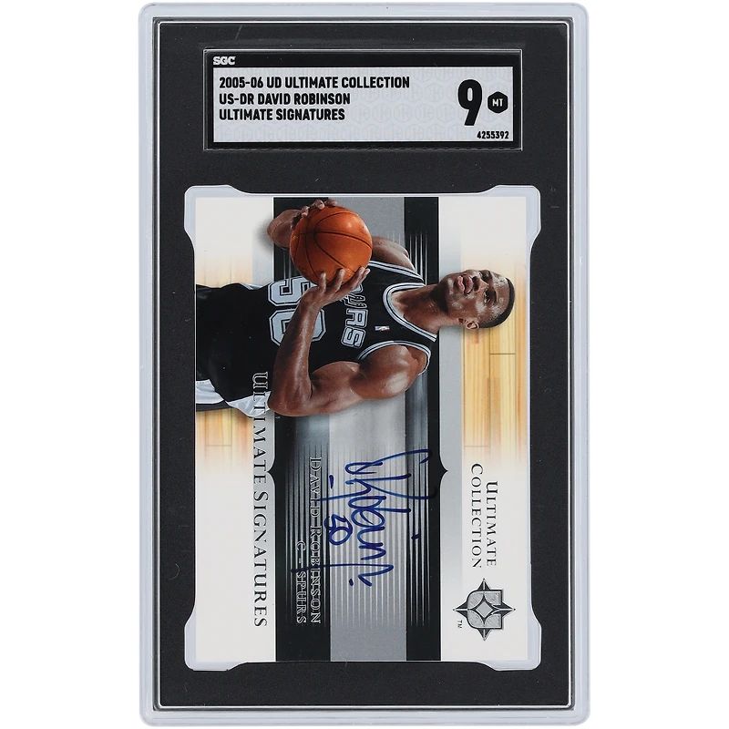 David Robinson San Antonio Spurs Autographed 2005-06 Upper Deck Ultimate Collection Ultimate Signatures #US-DR SGC Authenticated 9 Card