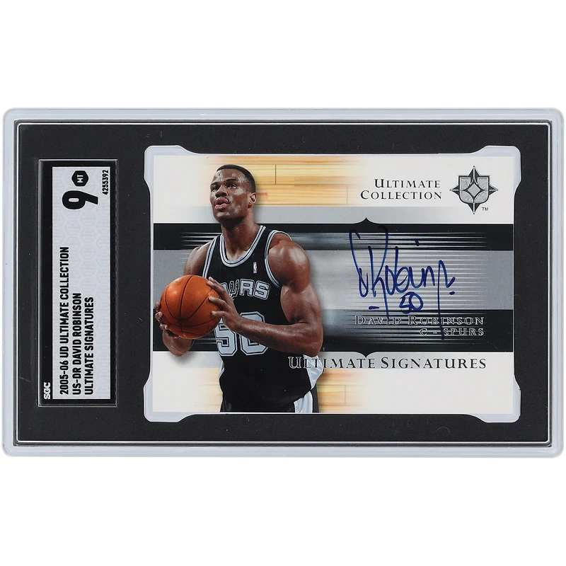 David Robinson San Antonio Spurs Autographié 2005-06 Upper Deck Ultimate Collection Ultimate Signatures #US-DR SGC Authentifié 9 Cartes