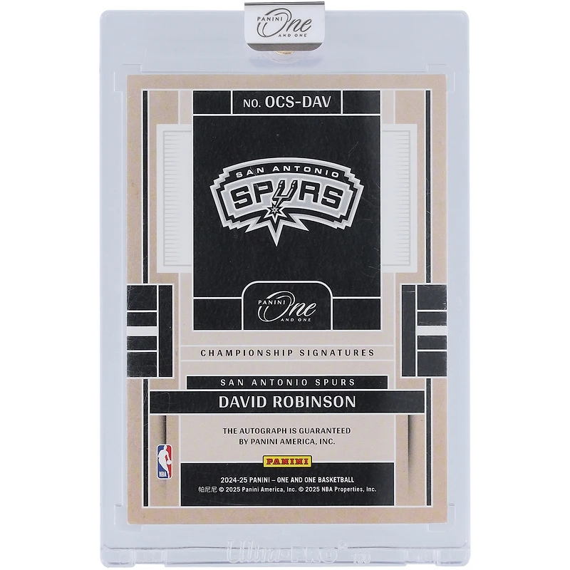 Carte autographiée de David Robinson (San Antonio Spurs) 2024-25 Panini One & One Championship Signatures #OCS-DAV #66/80