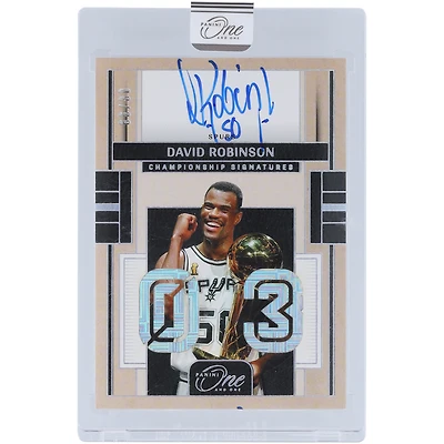 David Robinson San Antonio Spurs Autographed 2024-25 Panini One & One Championship Signatures #OCS-DAV #66/80 Card