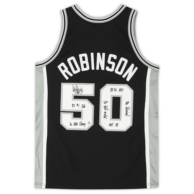 David Robinson San Antonio Spurs Autographed Black Mitchell & Ness 1988-89 Authentic Jersey
