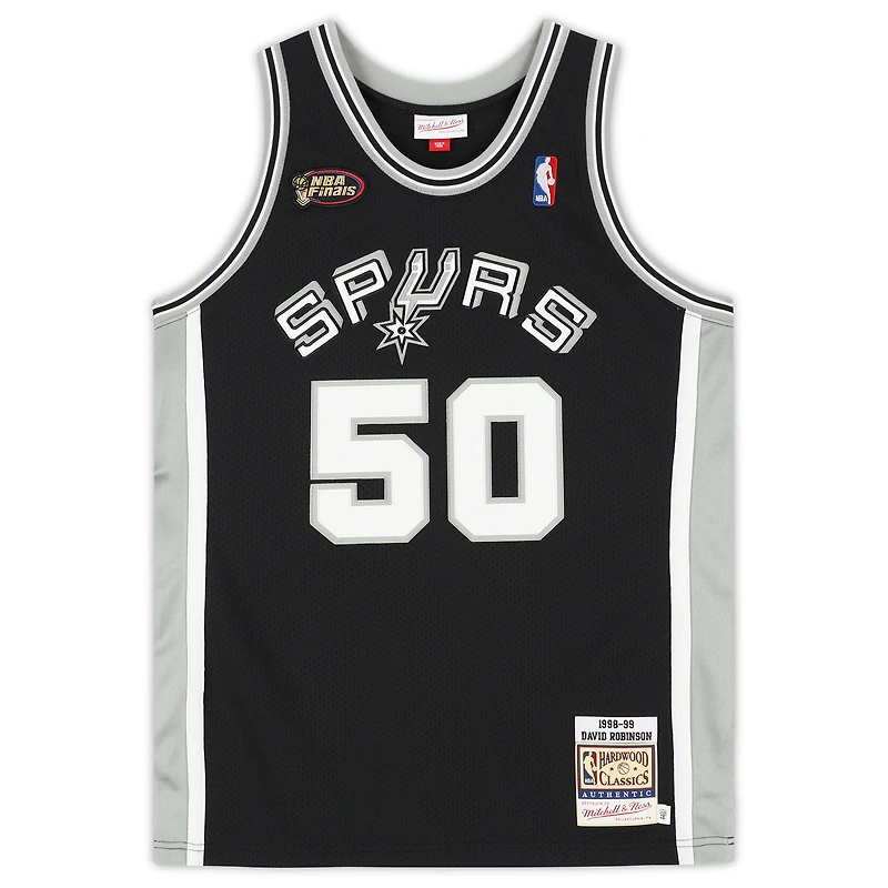 David Robinson San Antonio Spurs Autographed Black Mitchell & Ness 1988-89 Authentic Jersey