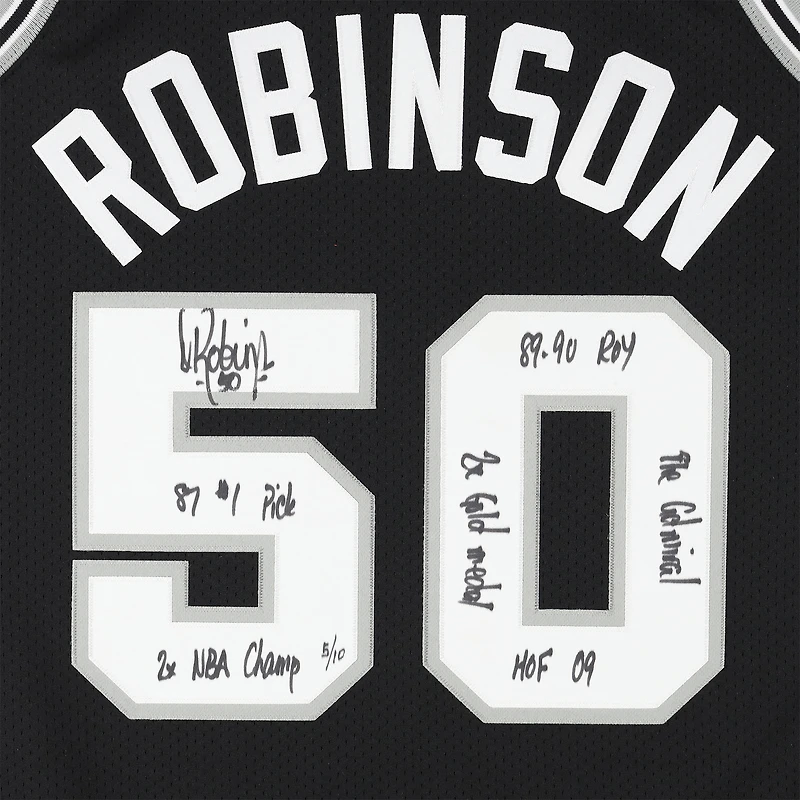 David Robinson San Antonio Spurs Autographed Black Mitchell & Ness 1988-89 Authentic Jersey
