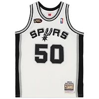 David Robinson San Antonio Spurs Autographed White Mitchell & Ness 1998-99 Authentic Jersey with "The Admiral" Inscription