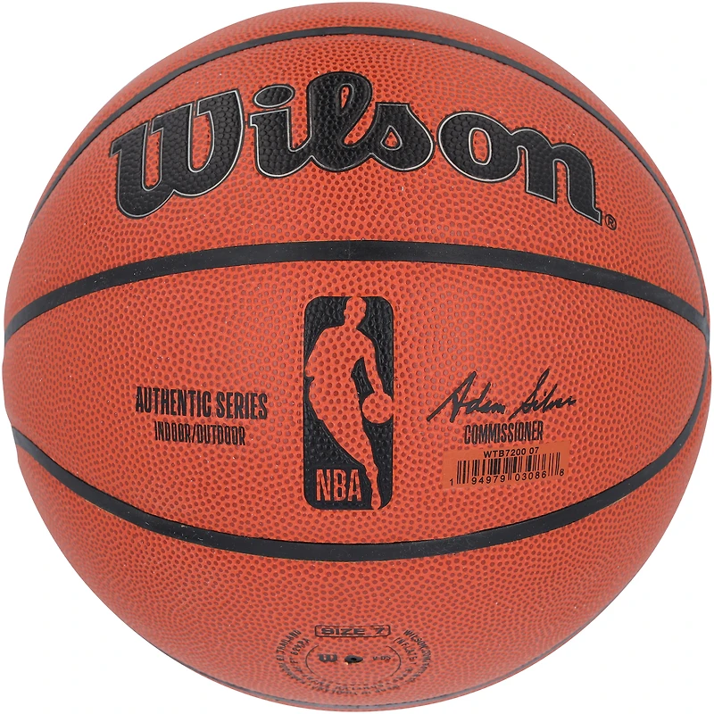Réplique de ballon de basket Wilson autographiée par David Robinson des San Antonio Spurs