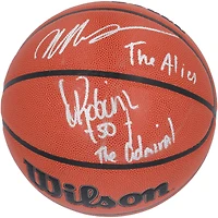 David Robinson, Victor Wembanyama San Antonio Spurs Autographed Wilson Authentic Series Indoor/Outdoor Basketball with "The Alien" and "The Admiral" Inscriptions